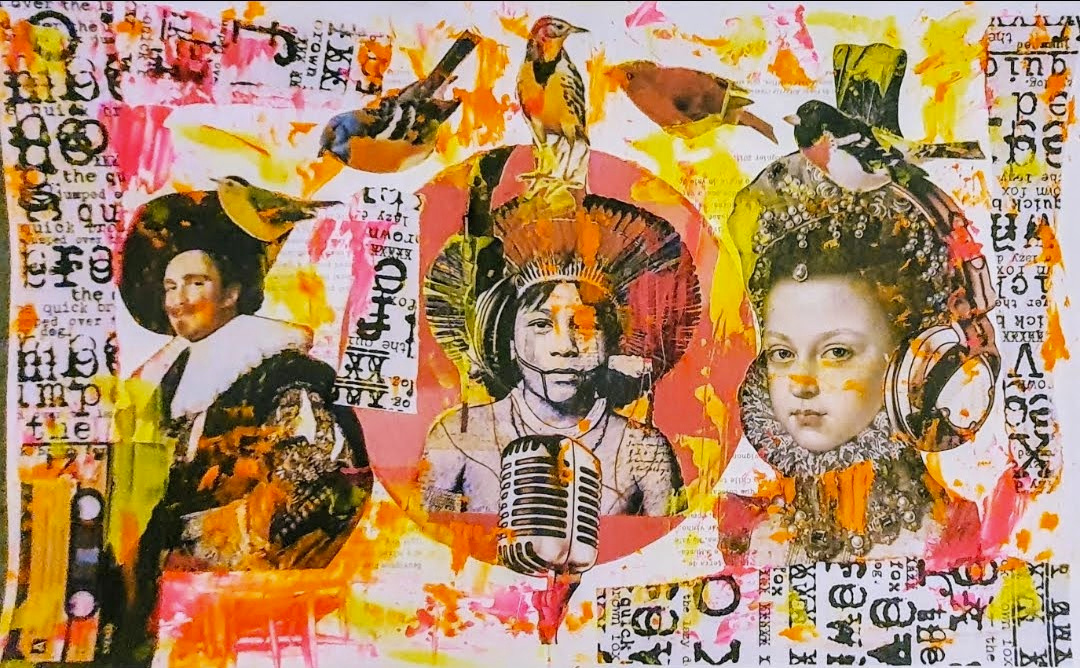 Colagem analógica em técnica mista